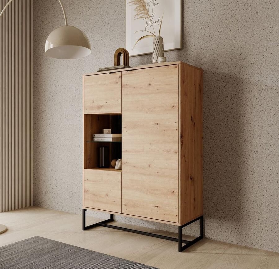 MEUBELLA Vitrinekast Amore Eiken 93 cm - Foto 2