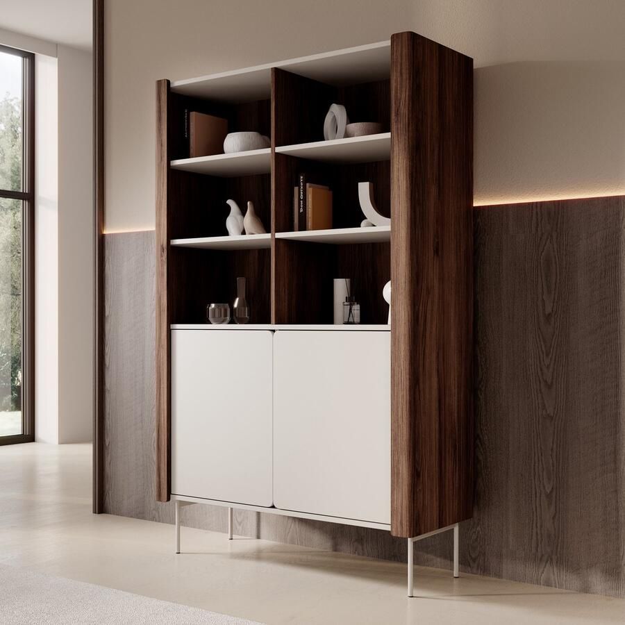 MEUBELLA Vitrinekast Lux Beige 105 cm