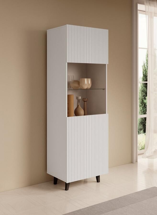 MEUBELLA Vitrinekast Palamos Wit 60 cm