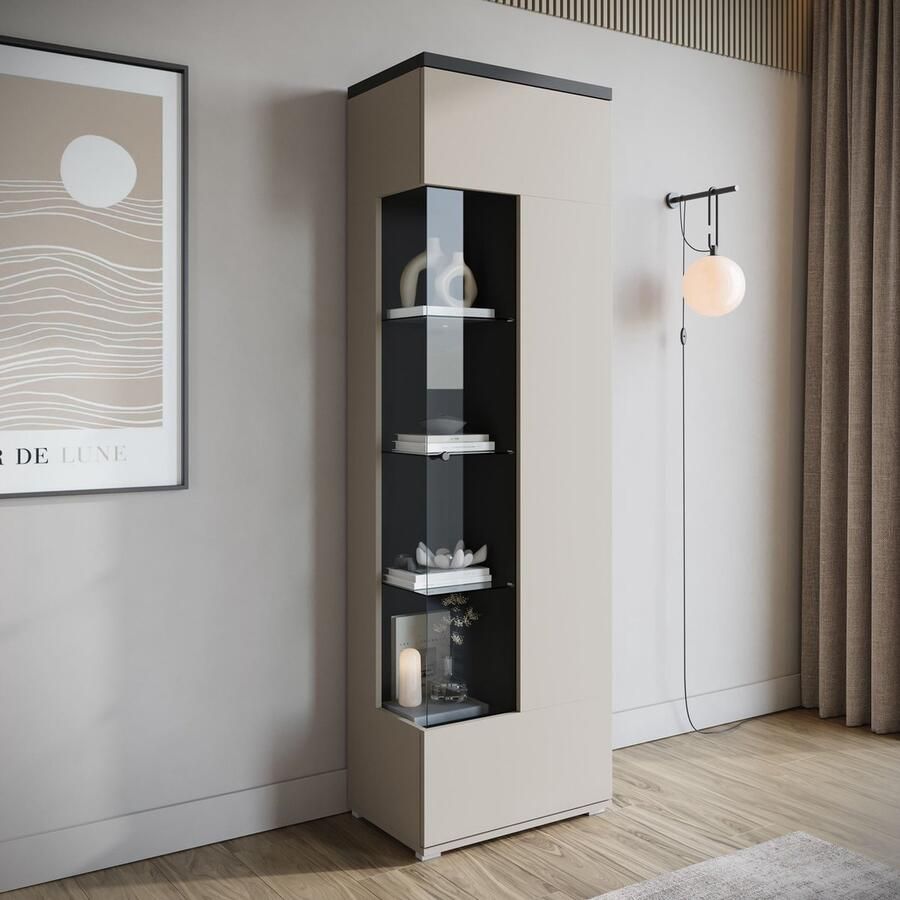 MEUBELLA Vitrinekast Sekai Beige 55 cm