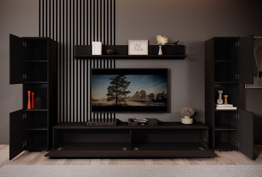 MEUBELLA Wandmeubel Pure XL Zwart