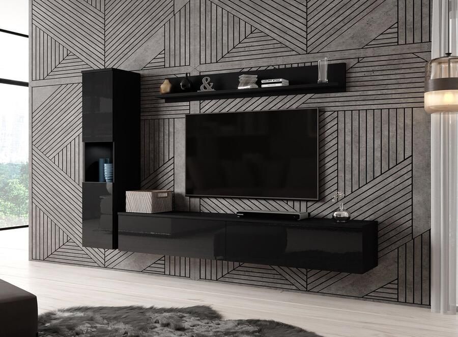 MEUBELLA Wandmeubel Pure Zwart - Foto 2