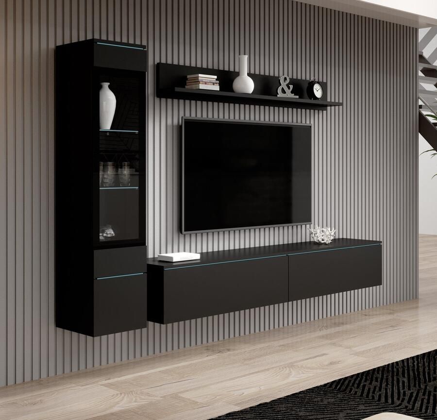 MEUBELLA Wandmeubel Verity Mat zwart
