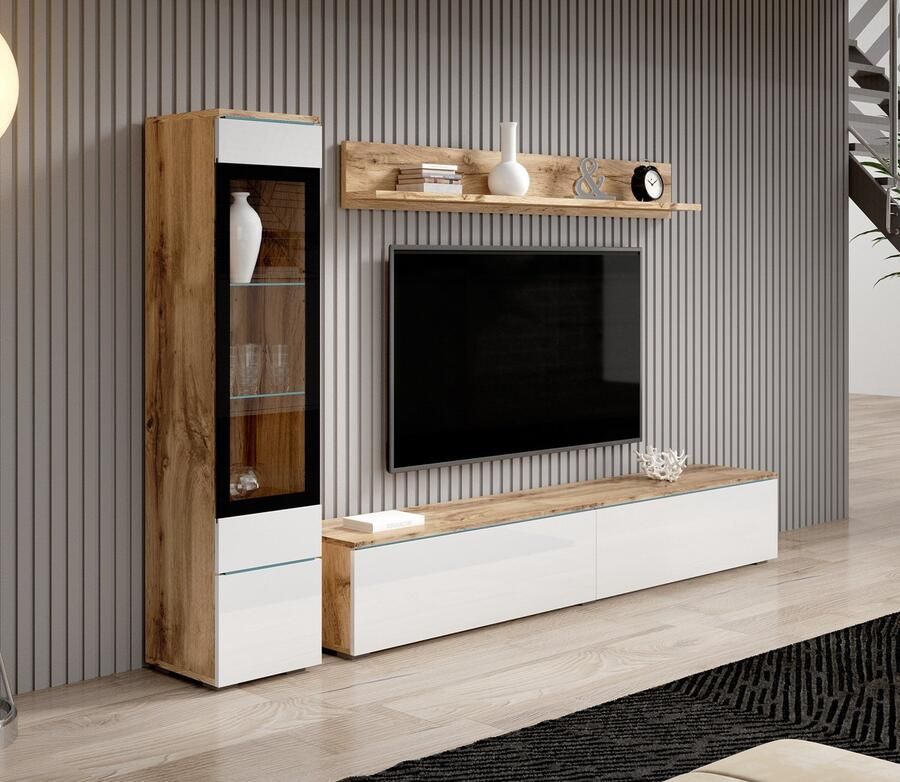 MEUBELLA Wandmeubel Verity Wit Eiken - Foto 2