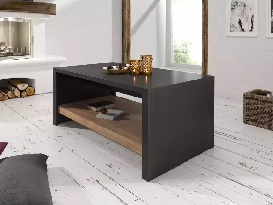 MEUBELLA Monaco Salontafel 120 x 60 cm Eiken Grijs