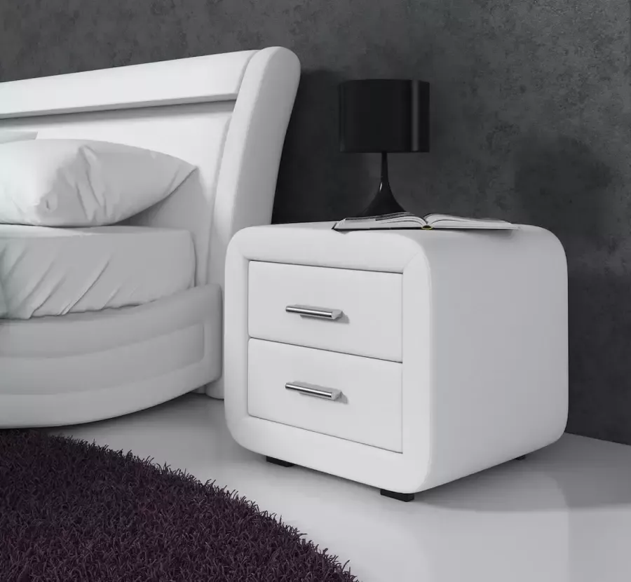 MEUBELLA Nachtkastje Block Wit
