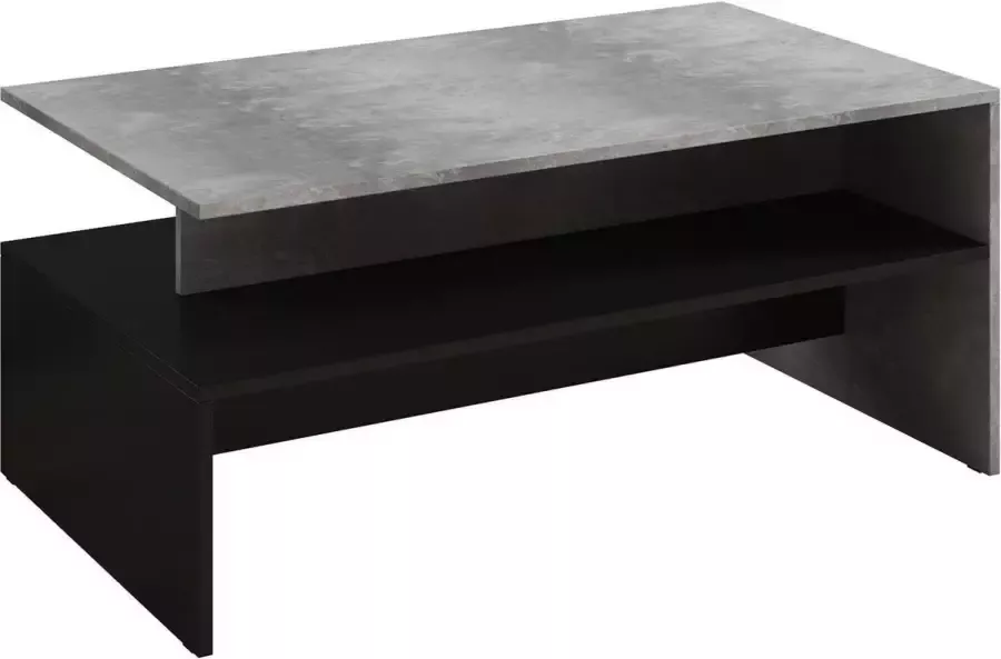 MEUBELLA Salontafel Bolivar Betonlook Zwart 100 cm