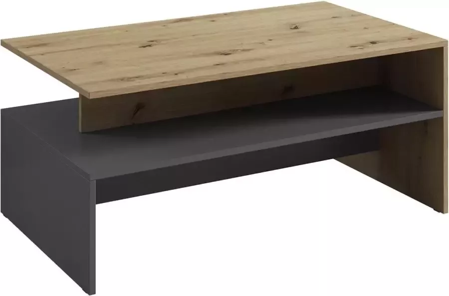 MEUBELLA Salontafel Bolivar Eiken Grijs 100 cm