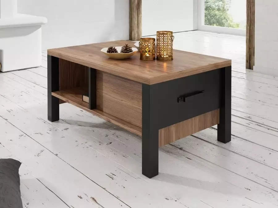 Meubella Salontafel Olivia Zwart Eiken 90 cm - Foto 2