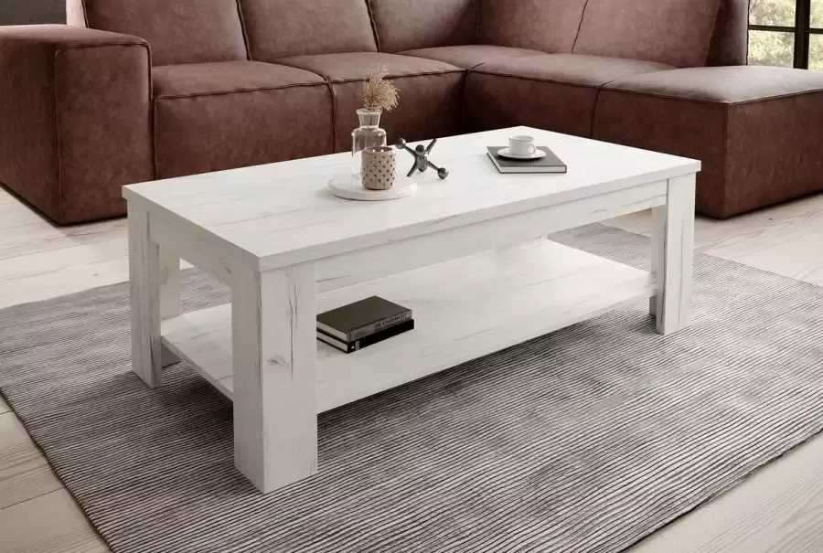 MEUBELLA Salontafel Ontovix Wit eiken 120 cm