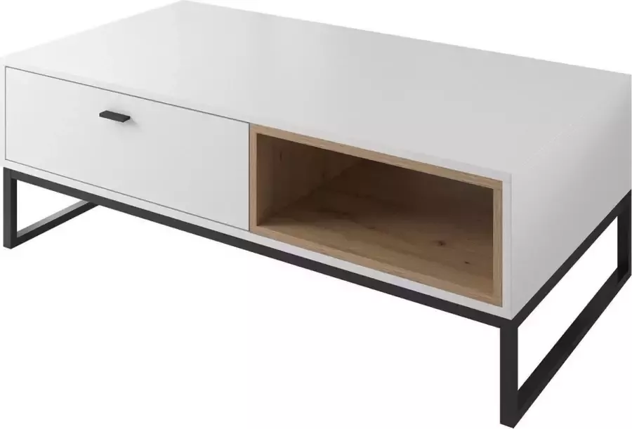 MEUBELLA Salontafel Ozzy Wit Eiken 120 cm