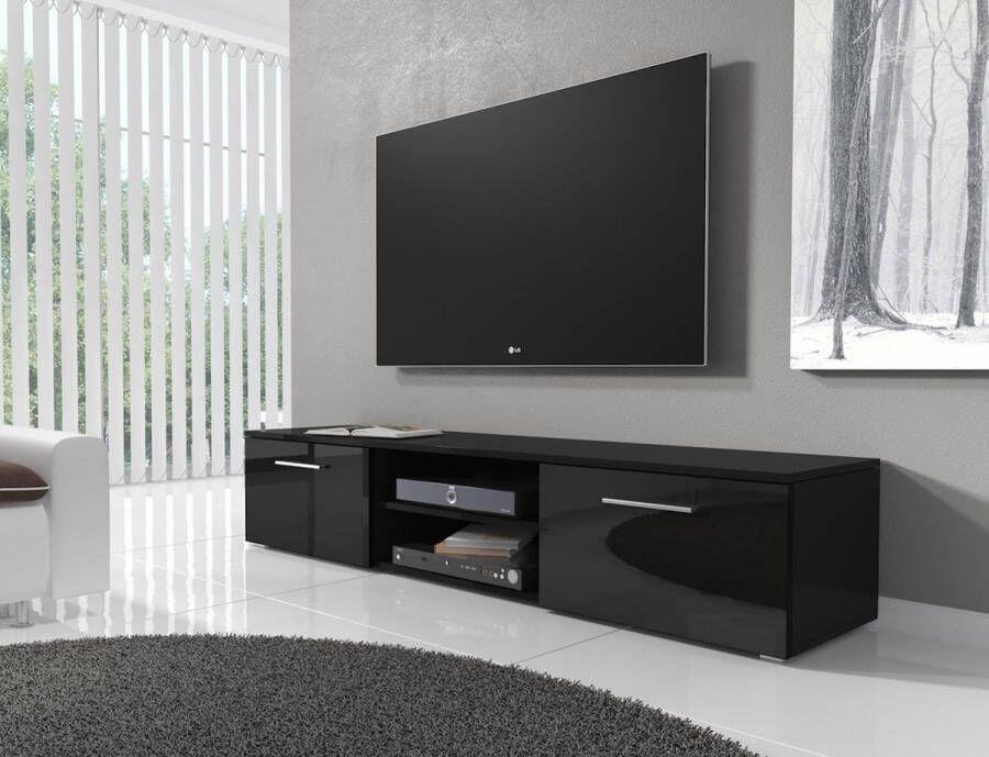 MEUBELLA TV-meubel Basura I Zwart 160 cm ACTIE