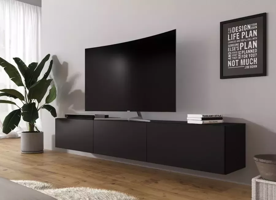 Meubella TV-Meubel Bonzo Mat Zwart 180 cm - Foto 2