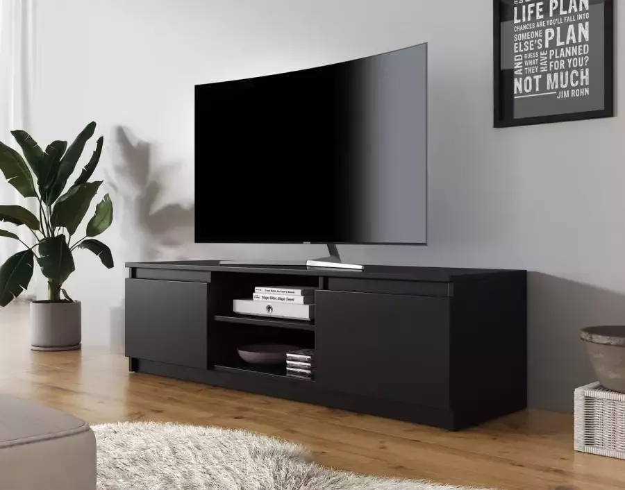 Meubella TV-Meubel Diaz Mat Zwart 120 cm - Foto 2