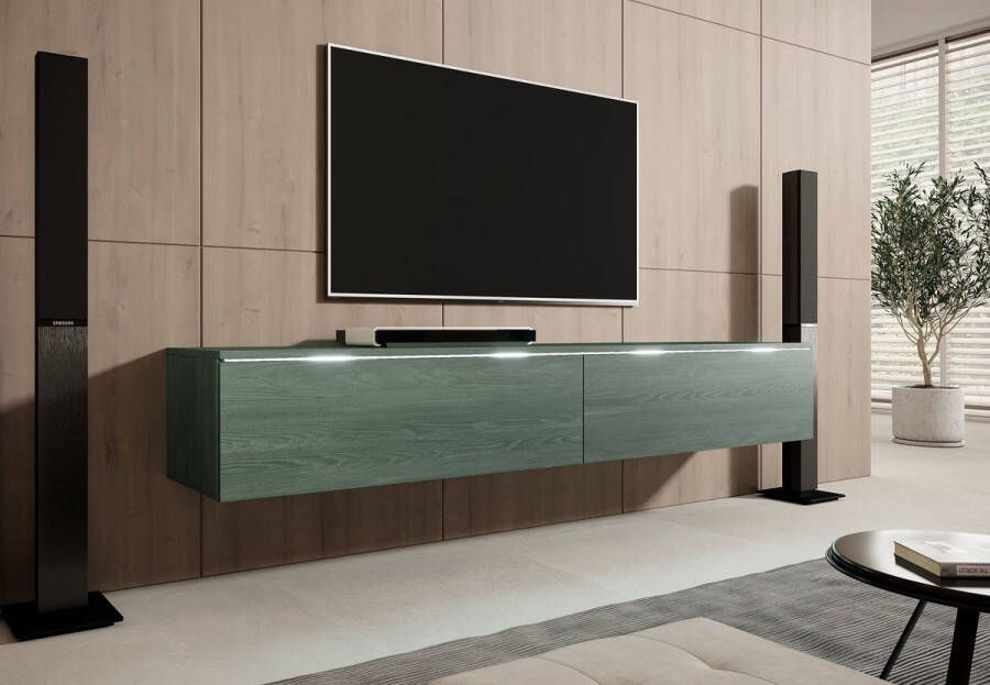 MEUBELLA TV-Meubel Dixon Groen eiken 180 cm