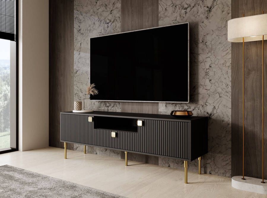 Meubella TV-Meubel Doral Zwart 160 cm - Foto 2