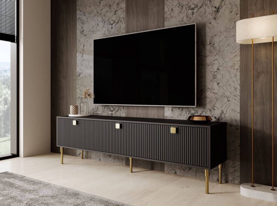 Meubella TV-Meubel Doral Zwart 180 cm - Foto 2