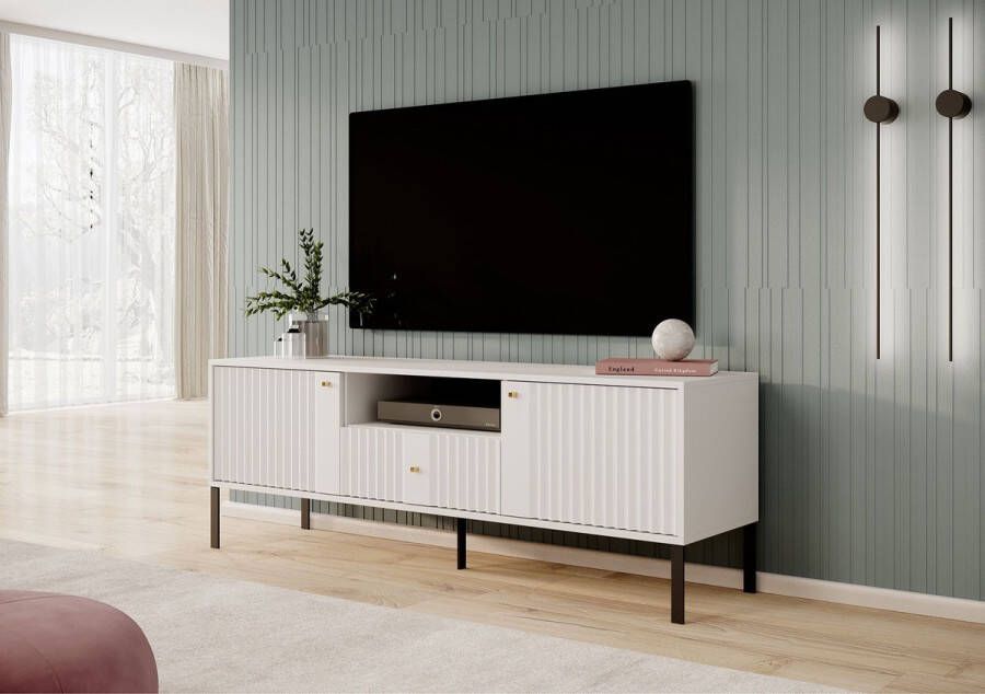 Meubella TV-Meubel Kaylan Wit 155 cm - Foto 2