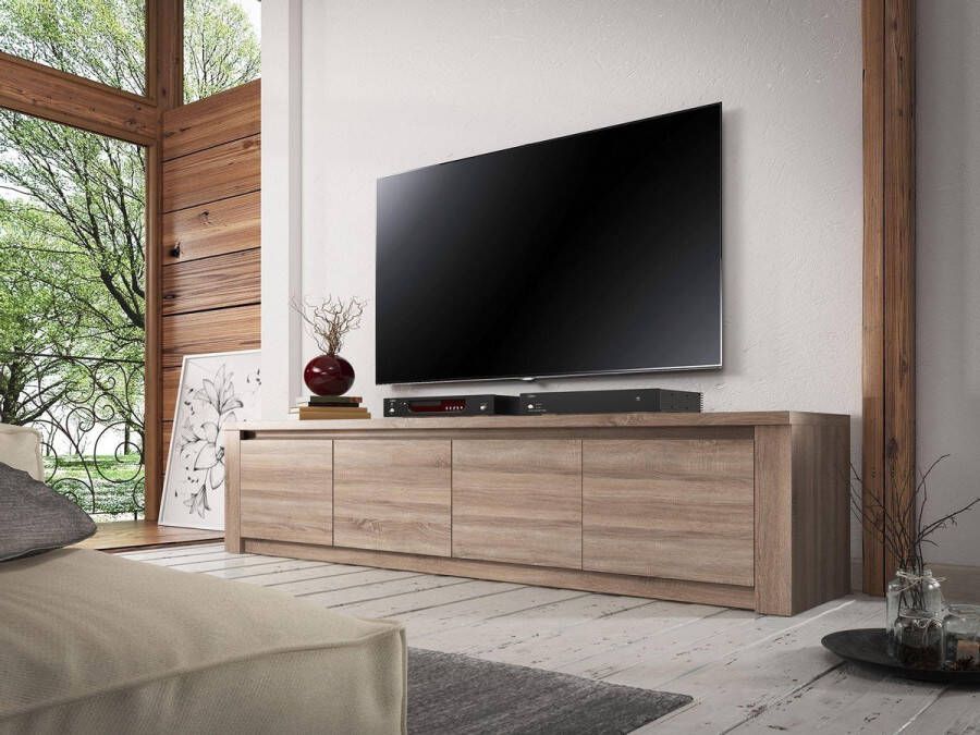 MEUBELLA TV-Meubel Monaco Truffel eiken 4 deuren 170 cm