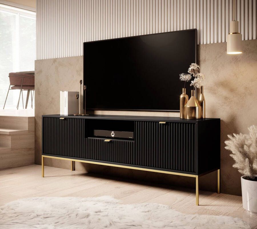 MEUBELLA TV-Meubel Navil 2 Zwart 154 cm - Foto 2