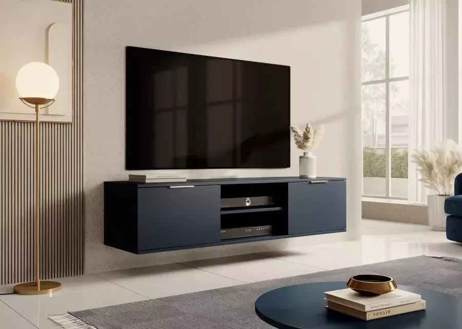 Meubella TV-Meubel Ponchi 2 Blauw 150 cm