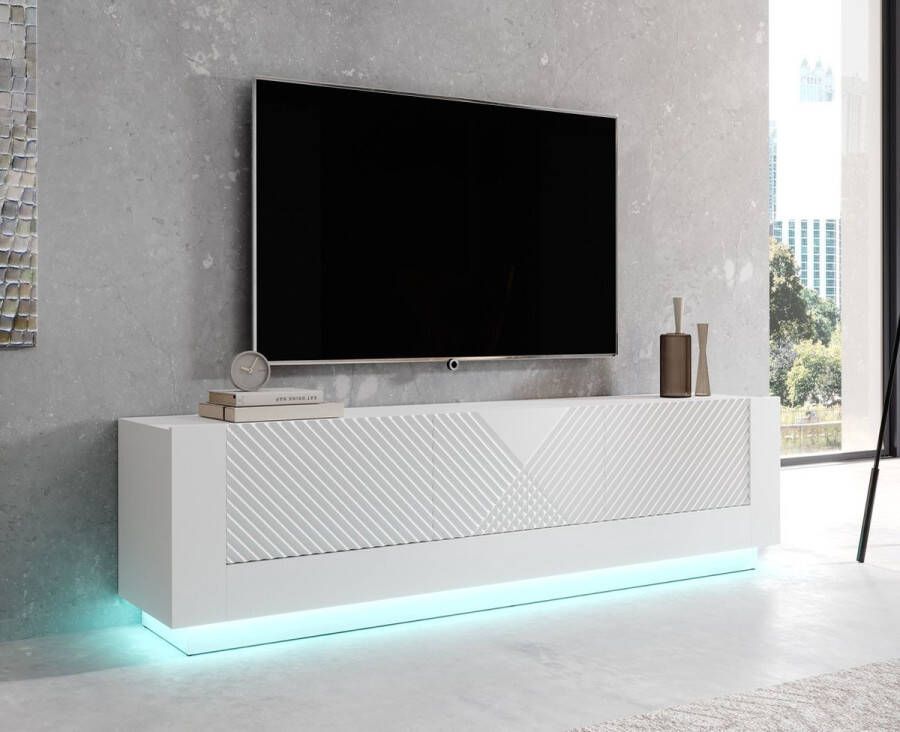 Meubella TV-Meubel Posada Wit 180 cm Met LED - Foto 2