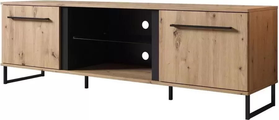 Meubella TV-Meubel Saturn Eiken Zwart 170 cm - Foto 2