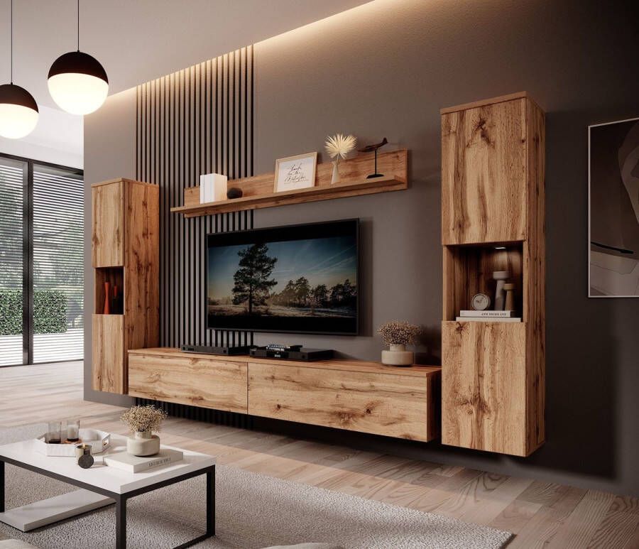 MEUBELLA Wandmeubel Pure XL Eiken - Foto 2