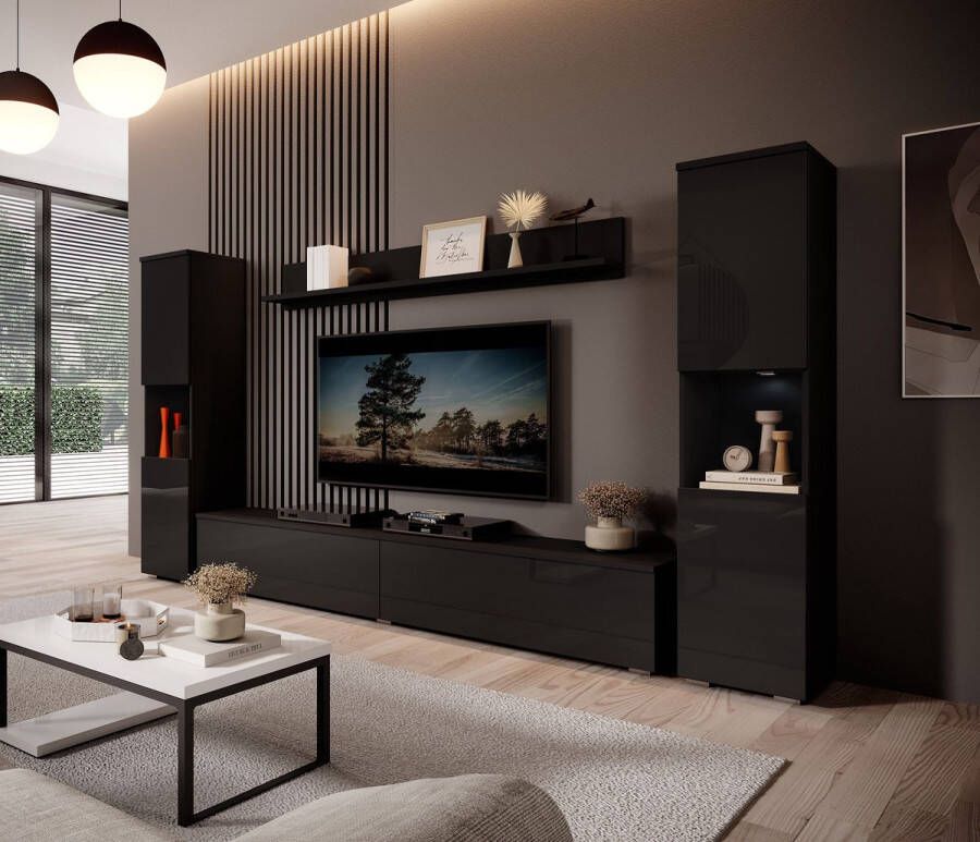 MEUBELLA Wandmeubel Pure XL Zwart - Foto 2