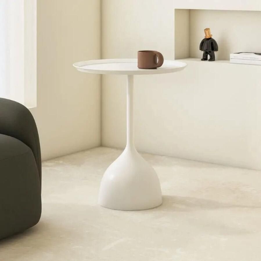 MeubelMagie Minimalistische Scandinavische Bijzettafel Wit