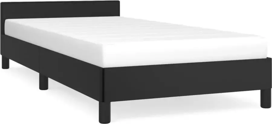 Maison Exclusive Bedframe met hoofdbord kunstleer zwart 90x200 cm