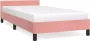 Maison Exclusive Bedframe met hoofdeinde fluweel roze 90x200 cm - Thumbnail 2