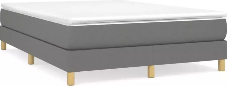 Maison Exclusive Boxspringframe stof donkergrijs 140x200 cm