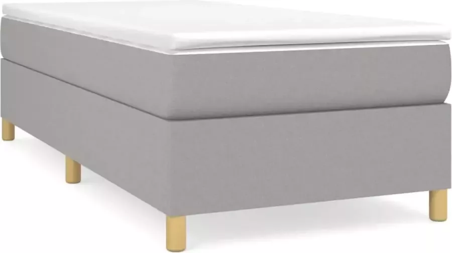 Maison Exclusive Boxspringframe stof lichtgrijs 100x200 cm