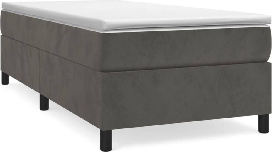 Meubelmania Maison Exclusive Boxspringframe fluweel donkergrijs 100x200 cm