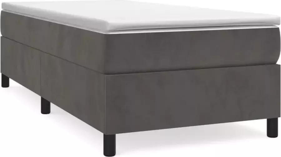 Meubelmania Maison Exclusive Boxspringframe fluweel donkergrijs 100x200 cm