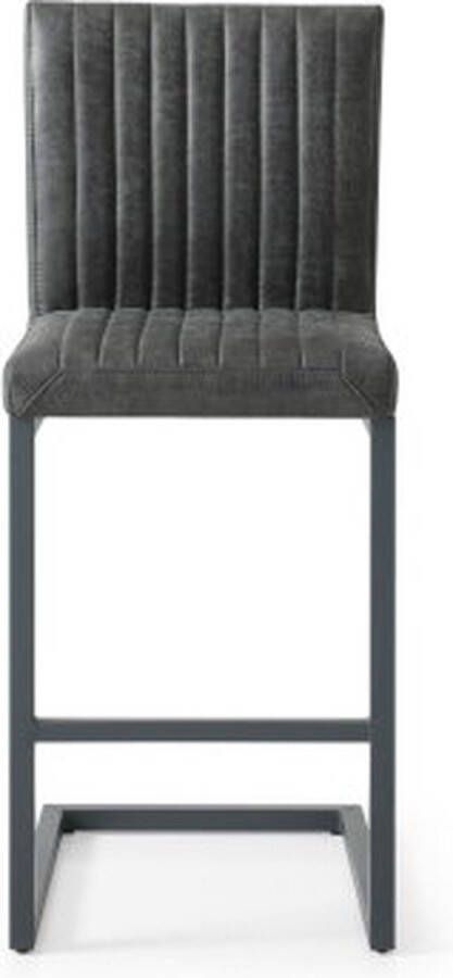 Meubelplaats Barkruk Texas 48x55x112 Donker grijs Yachtleder metaal