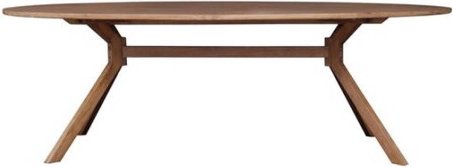 Meubelplaats Eettafel Laos ovaal Teakhout 240 cm Naturel
