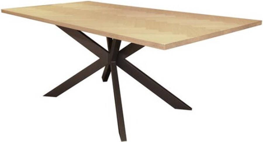 Meubelplaats Eettafel Loft 200 cm visgraat fineer Naturel eiken