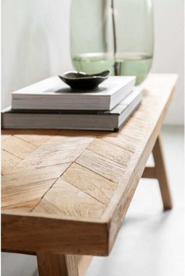 Must Living Bench Herringbone medium 45x120x32 cm recycled teakwood - Foto 3