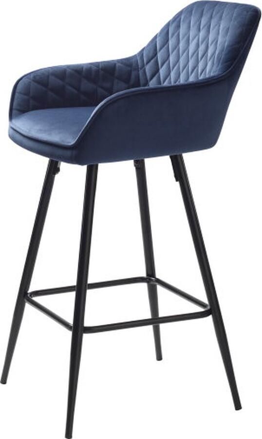 Meubelplaats Barstoel Milton velvet Blauw