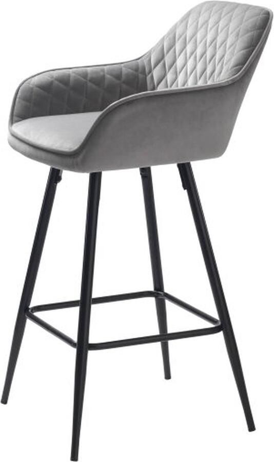 Meubelplaats Barstoel Milton velvet Grijs