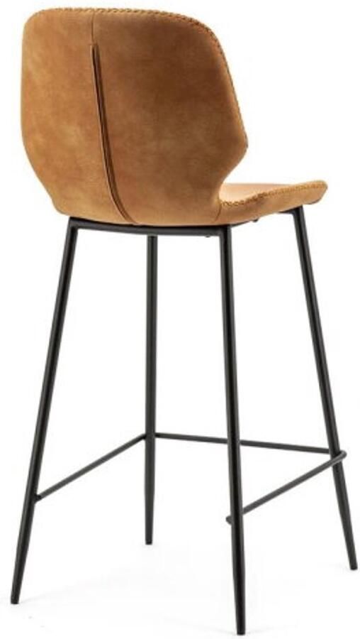 Meubelplaats Barstoel Seashell BY-BOO-Cognac barstoelen set van 2 - Foto 2