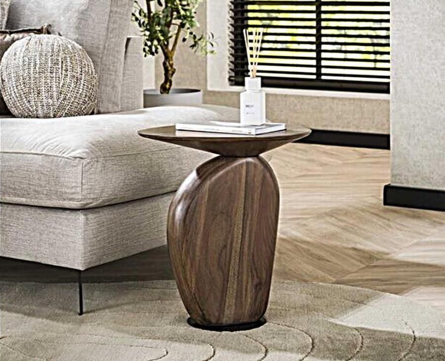 Meubelplaats Bijzettafel art solid Massief acacia glaze brown