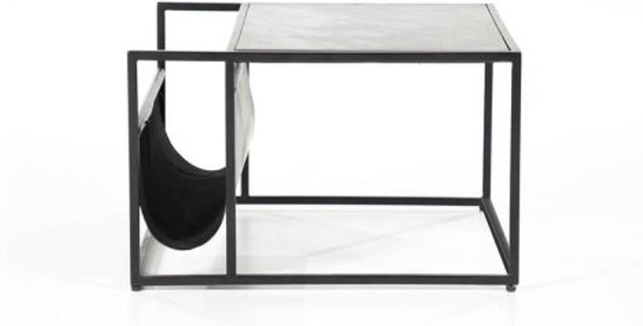 Eleonora Bijzettafel Dylan met tijdschriftenhouder 60 x 60cm Zwart - Foto 1