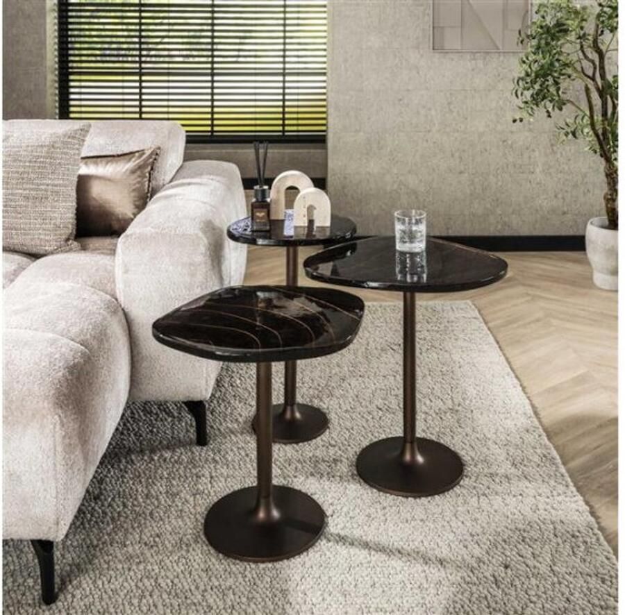 Meubelplaats BIjzettafel H50 Eclips Koper antiek finish