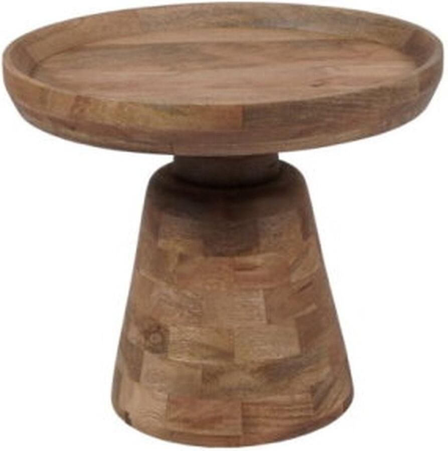 Starfurn Bijzettafel Troy Rond Naturel Hout 50x50x45cm - Foto 1