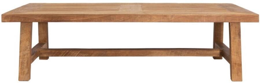 DTP Home Coffee table Monastery rectangular 35x130x70 cm 4 cm top with envelope recycled teakwood - Foto 2