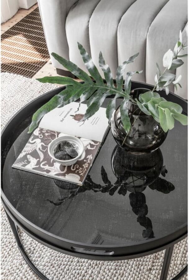 Must Living Salontafel Golden Fiber rond jute 50x50x37 cm - Foto 2
