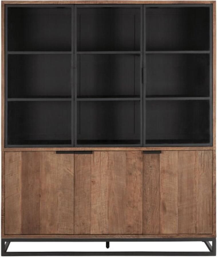 Meubelplaats DTP home vitrinekast Cosmo no.2 teakhout medium 180x45x215 cm - Foto 2
